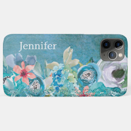 Roze en blauwgroen waterverf op maat Case-Mate iPhone case