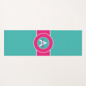 Roze en Blauwgroen Yogamat (Voorkant (horizontaal))