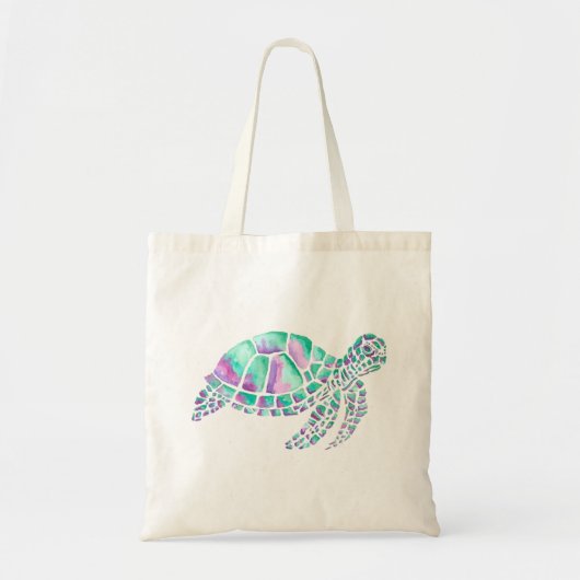Roze en Blauwgroen Zee Tote Bag (Voorkant)