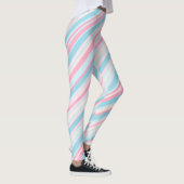 Roze en Bleek blauw Snoep Striped Leggings (Rechts)