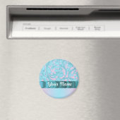 Roze en bleke blauwe dampvlek magneet (Insitu (Vaatwasser))