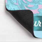 Roze en bleke blauwe dampvlek muismat (Hoek)