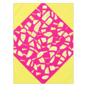  roze en bleke roomgeel ontwerp, gevarieerd tafelkleed (Voorkant)