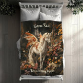 roze en bloemensprookje Pegasus Fleece Deken