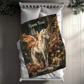 roze en bloemensprookje Pegasus Fleece Deken