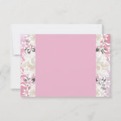Roze en bloemige RSVP & Respons Kaart (Achterkant)