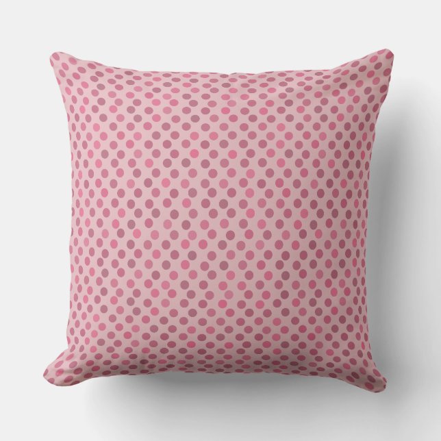 roze en blos roze polka stippen kussen (Voorkant)