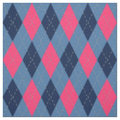 Roze en Blue Argyle Pattern Stof (Swatch)