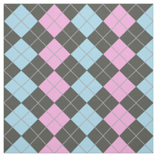 Roze en Blue Argyle Pattern Stof