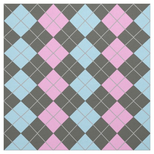 Roze en Blue Argyle Pattern Stof (Swatch)