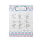 Roze en Blue Baby shower Game - paardenspel Notitieblok (Linkerzijde)