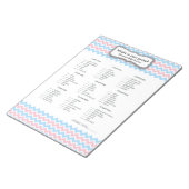 Roze en Blue Baby shower Game - paardenspel Notitieblok (Schuin)