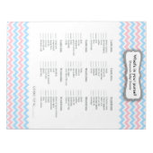 Roze en Blue Baby shower Game - paardenspel Notitieblok (Voorkant)