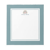 Roze en Blue Boho Rainbow-naam Notitieblok (Voorkant)