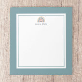 Roze en Blue Boho Rainbow-naam Notitieblok