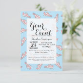 Roze en Blue Cute Sneakers Pattern Kaart (Staand voorkant)