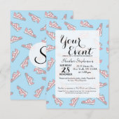 Roze en Blue Cute Sneakers Pattern Kaart (Voorkant / Achterkant)