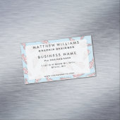 Roze en Blue Cute Sneakers Pattern Visitekaartje Magneet (Voorbeeld)