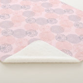 Roze en Blue Dahlias Sherpa Blanket Sherpa Deken (3/4)
