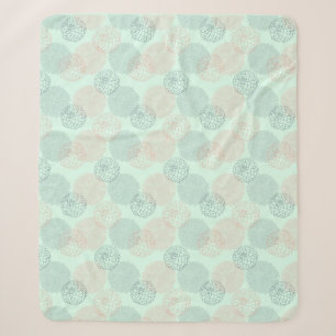 Roze en Blue Dahlias Sherpa Blanket-Zee Green Deken