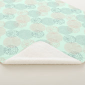 Roze en Blue Dahlias Sherpa Blanket-Zee Green Deken (3/4)