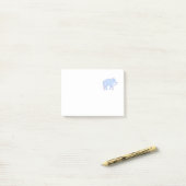 Roze en Blue Damask Elephant Post-it® Notes (Op bureau)