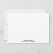 Roze en Blue Damask repetitie Dinner Kaart (Achterkant)