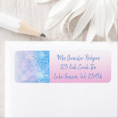 Roze en Blue Mandala Abstract Etiket (Insitu)