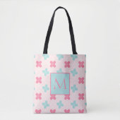Roze en Blue Medical Monogram Tote Bag (Voorkant)