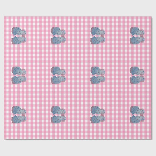 Roze en Blue Staffordshire Dogs Cadeaupapier (Vlak)