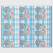 Roze en Blue Staffordshire Dogs Cadeaupapier (Vlak)