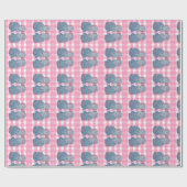 Roze en Blue Staffordshire Dogs Cadeaupapier (Vlak)