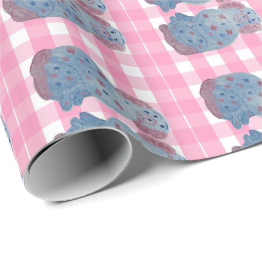 Roze en Blue Staffordshire Dogs Cadeaupapier (Rol Hoek)