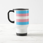 Roze en Blue Striped Travel Mug Reisbeker (Links)