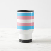 Roze en Blue Striped Travel Mug Reisbeker (Center)
