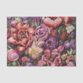  Roze en Blush Bloemen Decoupage Papier (Voorkant)