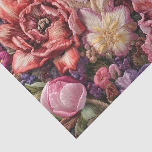  Roze en Blush Bloemen Decoupage Papier (Detail)