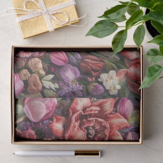  Roze en Blush Bloemen Decoupage Papier (Geschenk)