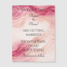 Roze en Blush Magnetische Kaart