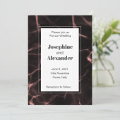 Roze en Blush Marbled Theme Kaart (Staand voorkant)