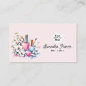 Roze en Blush Nail Salon Visitekaartje (Voorkant)
