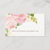  Roze en Blush Peonie Flowers Website Kaarten (Achterkant)