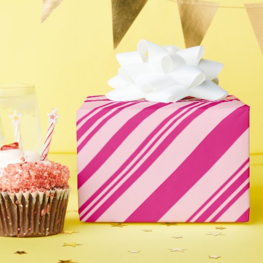 Roze en Blush Roze Romantische Legant Valentijnse Cadeaupapier (Verjaardagsfeest)