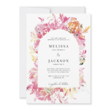 Roze en Blush Waterverf Flower Arch Bruiloft