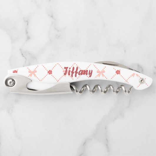 Roze en bogen kurkentrekker (Voorkant)