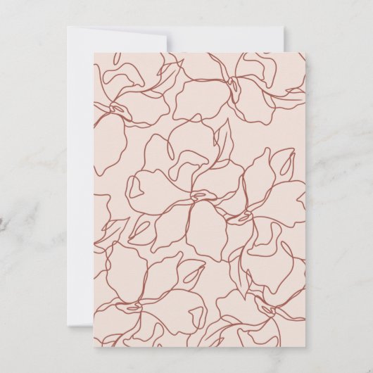 Roze en Boho Rust Brunch & Bubble Vrijgezellenfees Kaart (Achterkant)