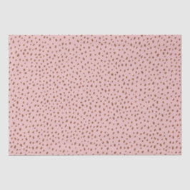 Roze en Boho Terracotta Bruin Stippen Baby shower Tissuepapier