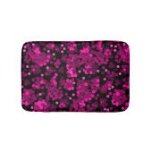 Roze en bordeaux polka dot confetti patroon badmat (Voorkant)