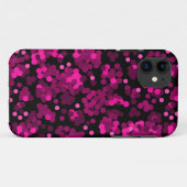 Roze en bordeaux polka dot confetti patroon Case-Mate iPhone case (Achterkant (horizontaal))