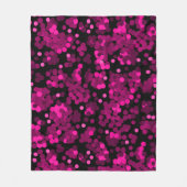 Roze en bordeaux polka dot confetti patroon fleece deken (Voorkant)